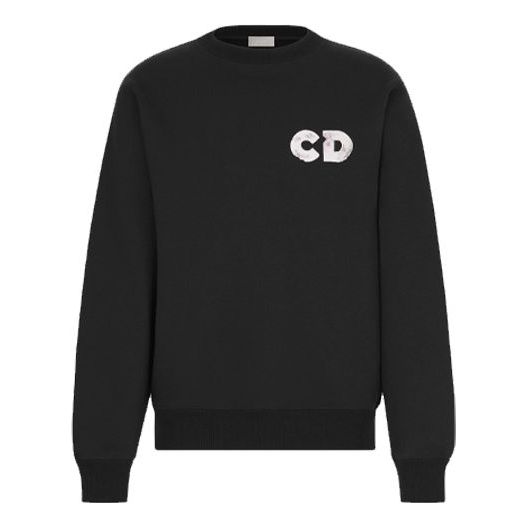 DIOR SS20 Daniel Arsham Faded Cd 3D Basketball Print Cotton Crewneck Sweatshirt For Men Black 023J604B0531-C984