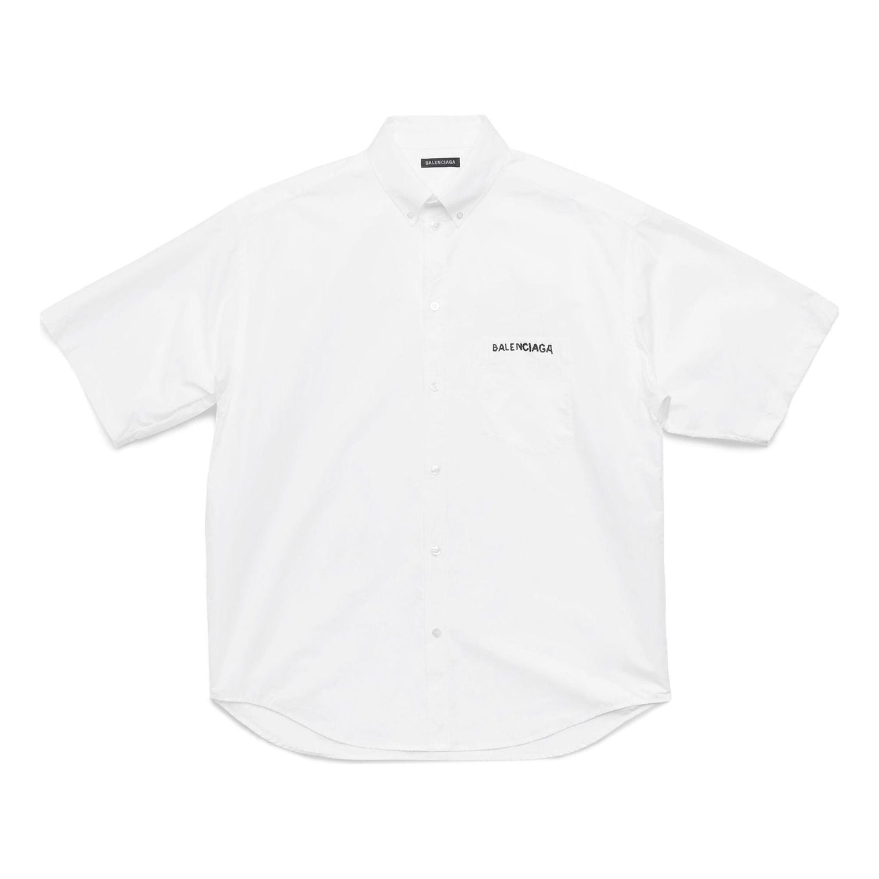 Balenciaga Poplin Short Sleeve Shirt 'White' 751920TNM609000