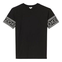 KENZO Cuff Logo Cotton Short Sleeve T-Shirt 'Black' F005TS0434BD-99