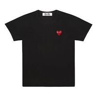 COMME des GARCONS PLAY Basic T-Shirt Red Emblem 'Black' P1T108-1