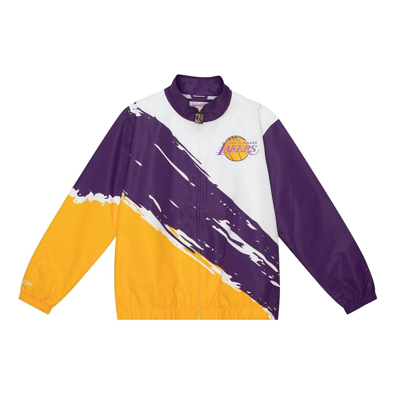 Mitchell & Ness x NBA Los Angeles Lakers Full-Zip Windbreaker Jacket 'White Purple Yellow' OJZP3414-LALYYPPPMTWH