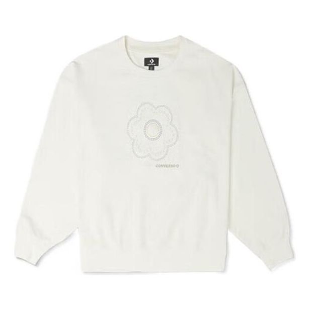 (WMNS) Converse Floral Crewneck 'White' 10025522-A01