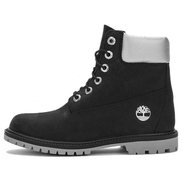 (WMNS) Timberland 6 Inch Heritage Cupsole Waterproof Boots 'Black Nubuck with Silver Collar' A5MAVW