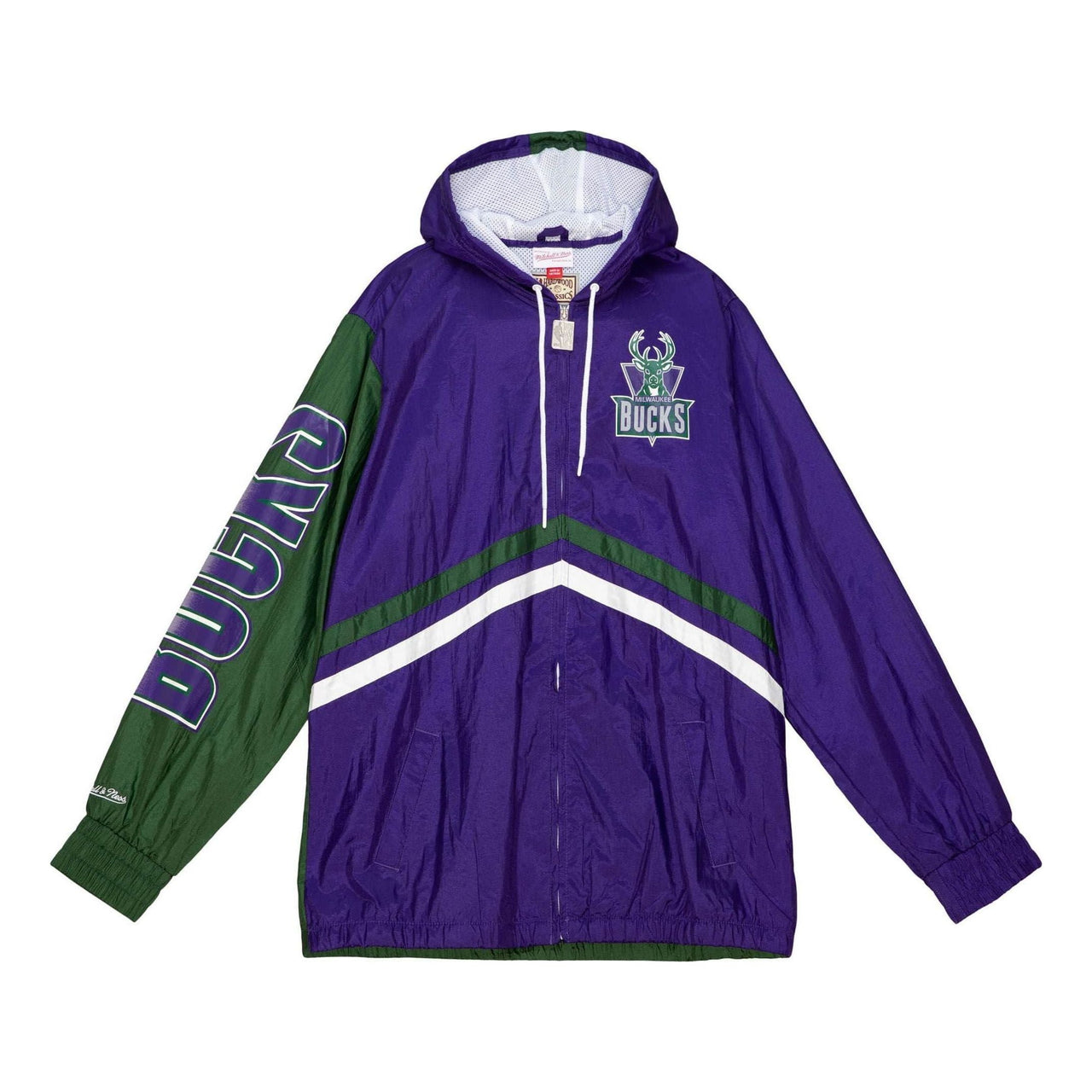 Mitchell & Ness x NBA Milwaukee Bucks Undeniable Full Zip Windbreaker Jacket 'Purple' OJZP3409-MBUYYPPPPURP