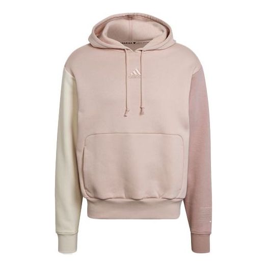 adidas Colorblock Splicing Loose Sports Couple Style White Pink HU0413