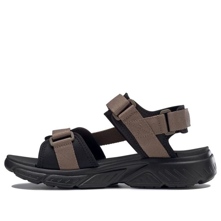 Reebok Hyperium Sandal TXT Fashion Soft Sole Cozy Open Toe Flat Heel Sports Brown Black Sandals 'Brown Black' GX1154