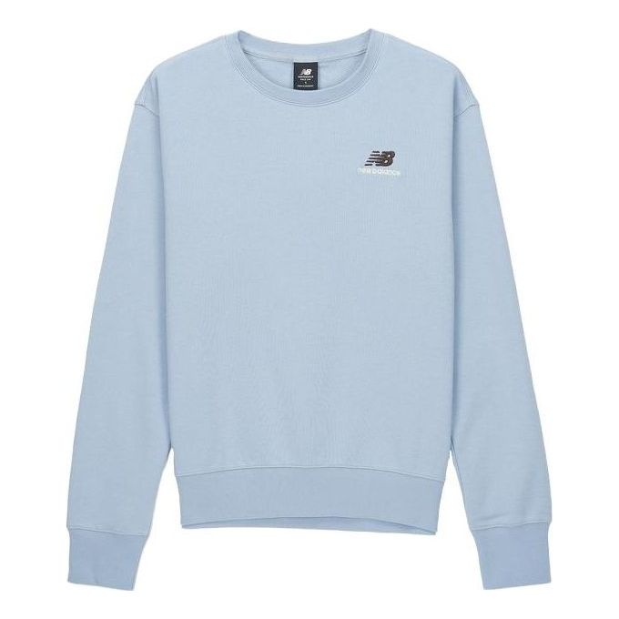 New Balance Unissentials French Terry Crewneck Sweatshirt Asia Sizing 'Light Arctic Grey' UT21501-LAY