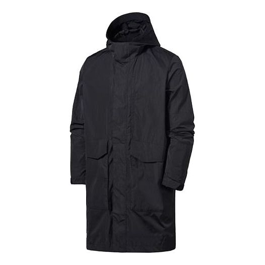 Nike Sportswear Athleisure Casual Sports Big Pocket mid-length hooded Woven Windbreaker Jacket Black CZ9888-010