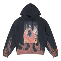 HERON PRESTON Heron Times Flames Hoodie 'Black' HMBB024S23JER0071025