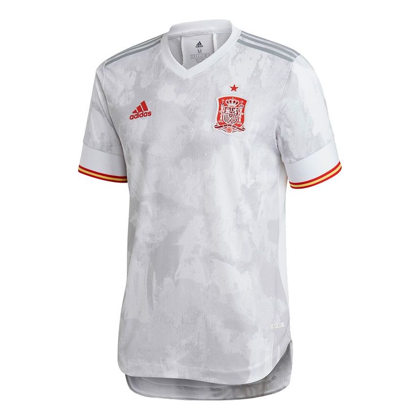 قميص كرة قدم/كرة قدم بأكمام قصيرة من adidas Fef A Jsy للمنتخب الإسباني خارج أرضه AU Player Edition باللون الأبيض FI6239
