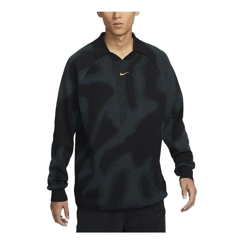 Nike Culture of Football Knit Long-Sleeve Soccer Sweater 'Green Black' FD7285-323