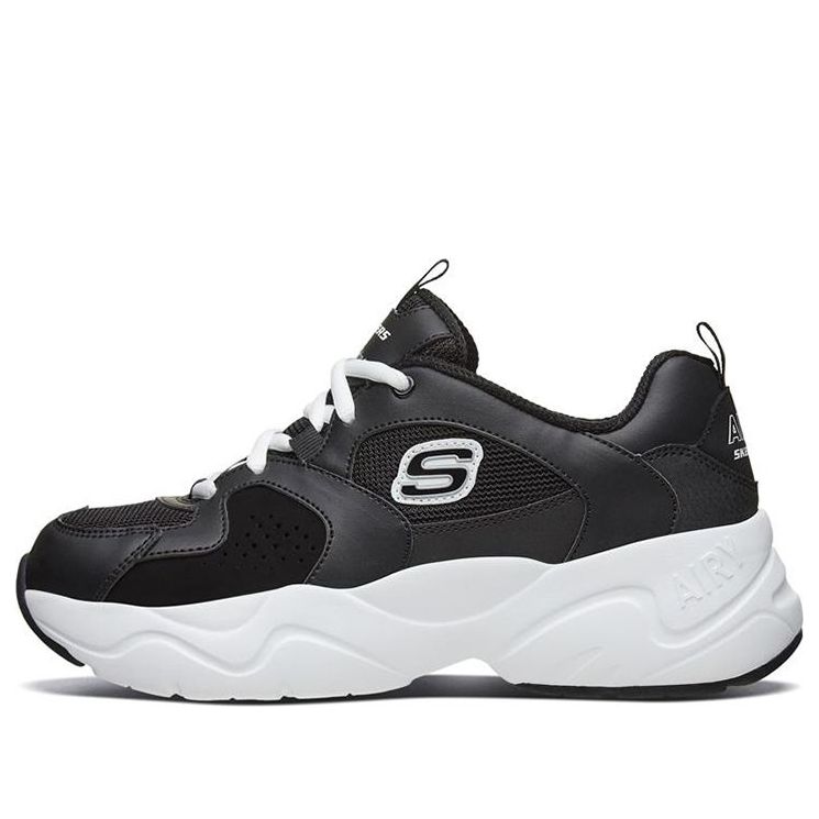 (WMNS) Skechers D'Lites Airy 2.0 Low-Top Running Shoes Black 88888358-BLK