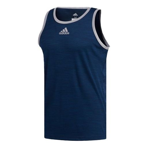 adidas Small Logo Basketball Sports Vest Dark Blue S11543