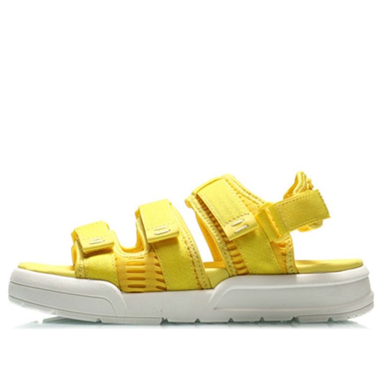 (WMNS) Li-Ning Slippers 'Yellow White' AGUN012-12
