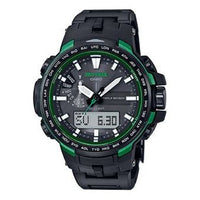 CASIO solar electric wave outdoor sports male waterproof /Blue Solar Powered Mens Black Analog/Digital Combo PRW-6100FC-1PR