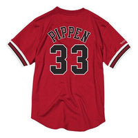 Mitchell & Ness Mesh Retro Round Neck Athleisure Tee 'Red Black' NNMPSC19040-CBUSCAR96SPI