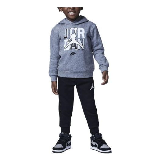 (PS) Air Jordan Sport DNA Fleece Pullover Hoodie Set Toddler 'Blue' 75C687-023