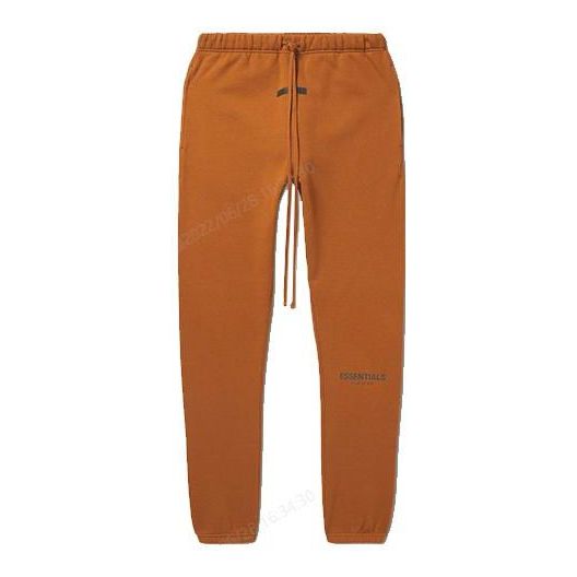 Fear of God Essentials SS22 Straight-Leg Logo-Print Cotton-Blend Jersey Sweatpants Brown FOG-SS22-001