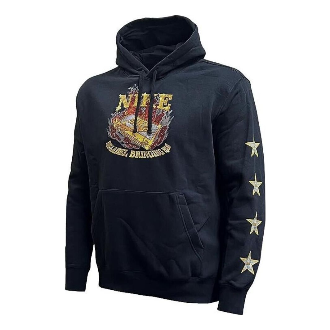 Nike NSW Club 3rd Coast Graphic Basketball Hoodie 'Black' FB9052-010