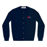 (WMNS) COMME des GARCONS PLAY Cardigan Double Emblem 'Navy' AZ-N057-051-2
