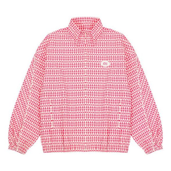 ASICS x 8ON8 Crossover logo Casual Sports Full Print Stand Collar Jacket Couple Style Pink Red 2203A124-700
