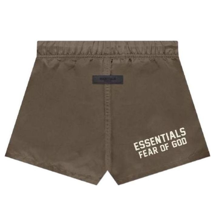 (PS) Fear of God Essentials FW22 Kids Nylon Running Shorts 'Wood' FOG-FW22-157