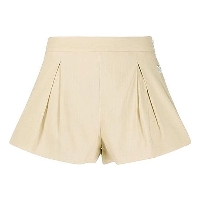 (WMNS) Off-White SS20 Short-waisted Short Pants Buff White OWCB018S20FAB0016100
