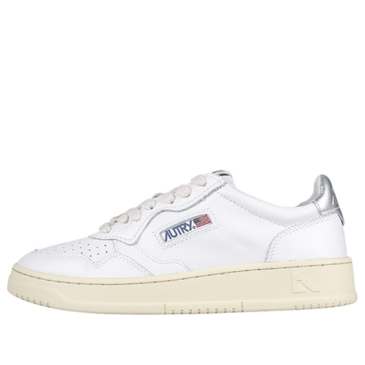 Autry Medalist Leather Low 'White Silver' AULM-LL05