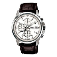CASIO Edifice Waterproof Men Black/Silver Mens Brown Analog MTH-5001L-7APF