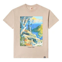 Men's Nike ACG Landscape Pattern Printing Round Neck Short Sleeve Khaki T-Shirt DA4877-247