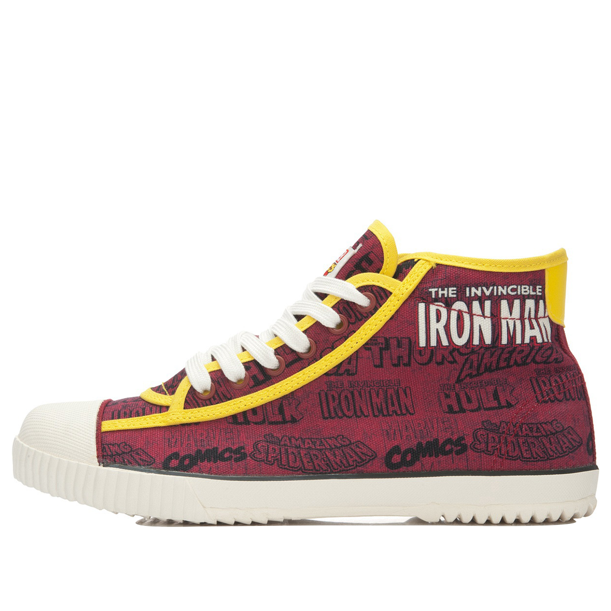 Li-Ning x MARVEL Iron Man Classic Mid Canvas Shoes 'Dark Red Yellow' ALAK089-3