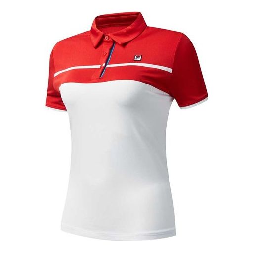 (WMNS) FILA ATHLETICS Knitting Polo Shirt White A11W023151F-WT