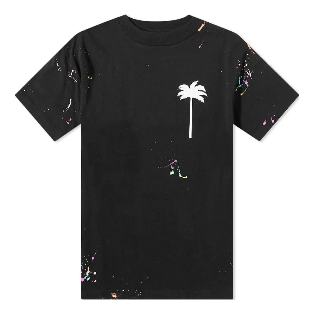 Palm Angels PXP Painted Classic Tee 'Black White' PMAA001S22JER0031001