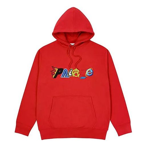 PALACE Funny Logo hooded Drawstring Unisex Red P20CS005