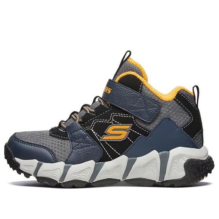 (GS) Skechers Velocitrek Mid Peak Athletic Shoes 'Grey Blue Yellow' 660074L-NVBK
