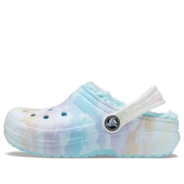 (GS) Crocs Classic Lined Out of the World Clogs 'Blue Multi-Color' 207322-90H