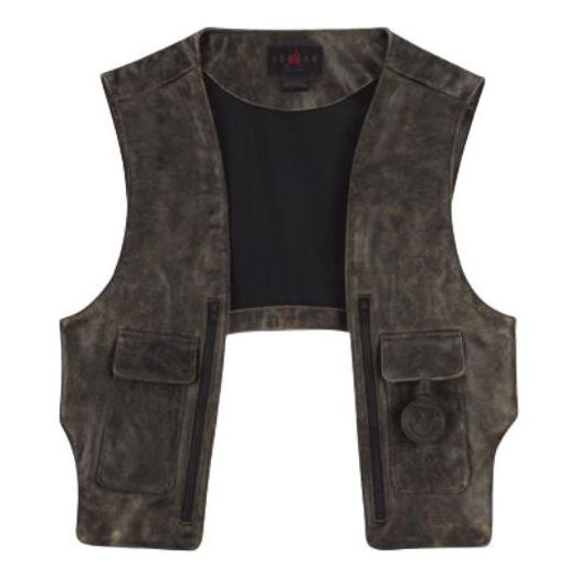 Air Jordan x J Balvin Leather Vest 'Brown Black' FJ6133-010