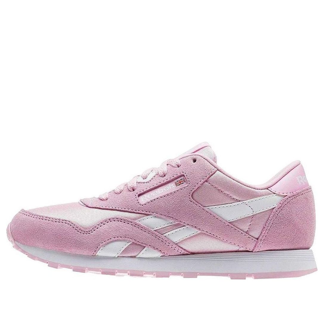 Reebok Classic Leather Nylon Running Shoes K Pink/White BS8677