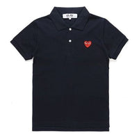 COMME des GARCONS PLAY Polo Red Emblem 'Navy' AZ-T006-051-2