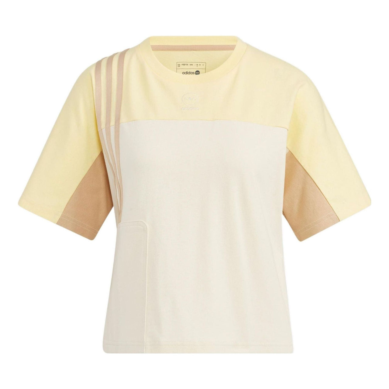 (WMNS) adidas Neo Util T-Shirts 'White Yellow' HN2348