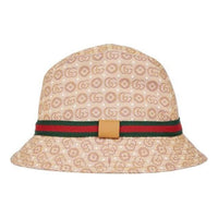 (PS) Gucci GG Canvas Fedora With Web 'Beige Ebony' 4117903HAK89765
