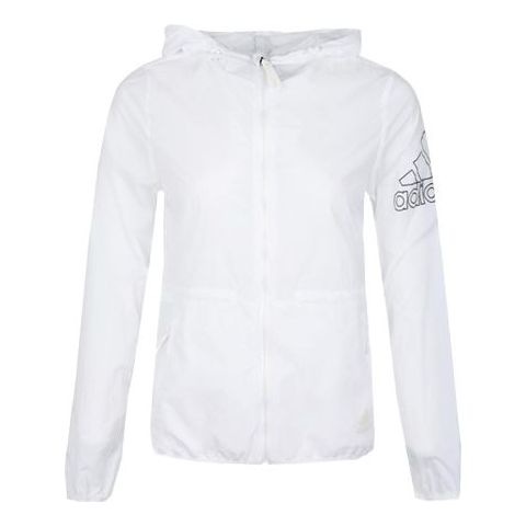 (WMNS) adidas hooded Woven Jacket White FT2862