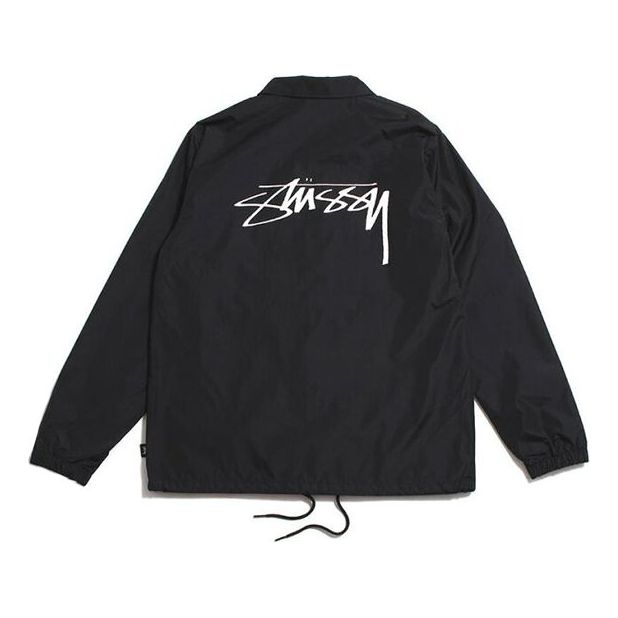 Stussy Unisex Printing Coach Jacket Black 115394-0001