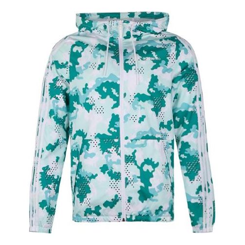 adidas neo M Windbreaker Athleisure Casual Sports Hooded Jacket White DZ7590