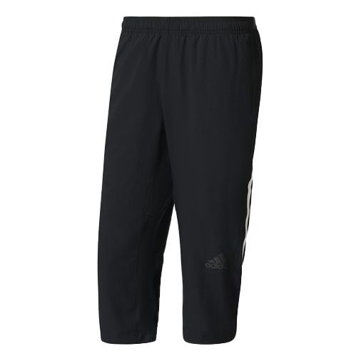 بنطال رياضي رجالي من adidas Casual Woven Sports Seven-Cent باللون الأسود BK0982