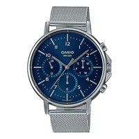 CASIO Male DRESS Japan / South Korea Fashion Sports Blue Analog MTP-E321M-2AVDF