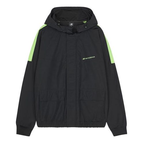 New Balance Men's New Balance hooded Athleisure Casual Sports Jacket Black AMJ03318-BK