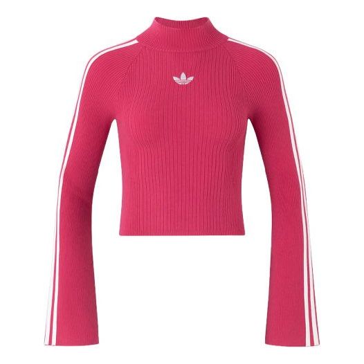 (WMNS) adidas Originals Premium Knit Turtleneck Top Asia Sizing 'Pink' JI7060