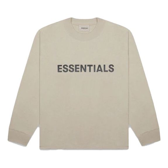 Fear of God Essentials 3D Silicon Applique Long Sleeve T-Shirt 'Beige' FOG-FW20-201