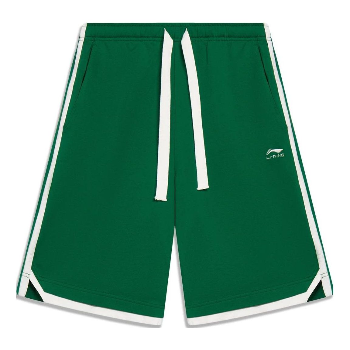 Li-Ning Striped Color Block Shorts 'Green White' AKST639-2